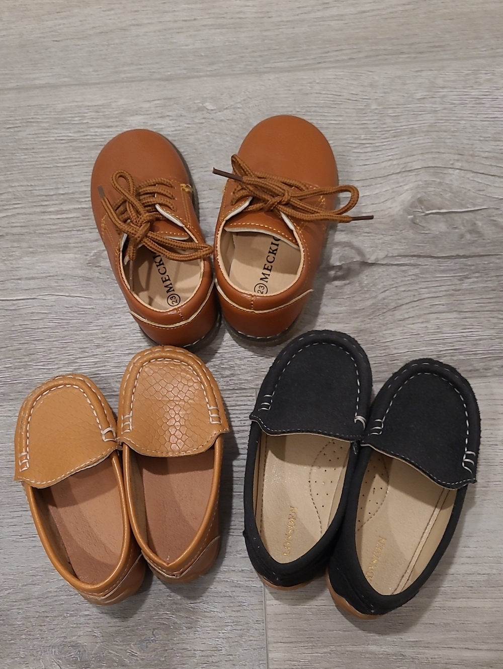 Bundle Baby Boy Shoes Loafer Oxford 7 Black 5.5 Brown Toddler Infant 12-18 Month
